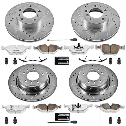 PowerStop Power Stop 94-95 BMW 540i Front & Rear Z26 Street Warrior Brake Kit K382-26
