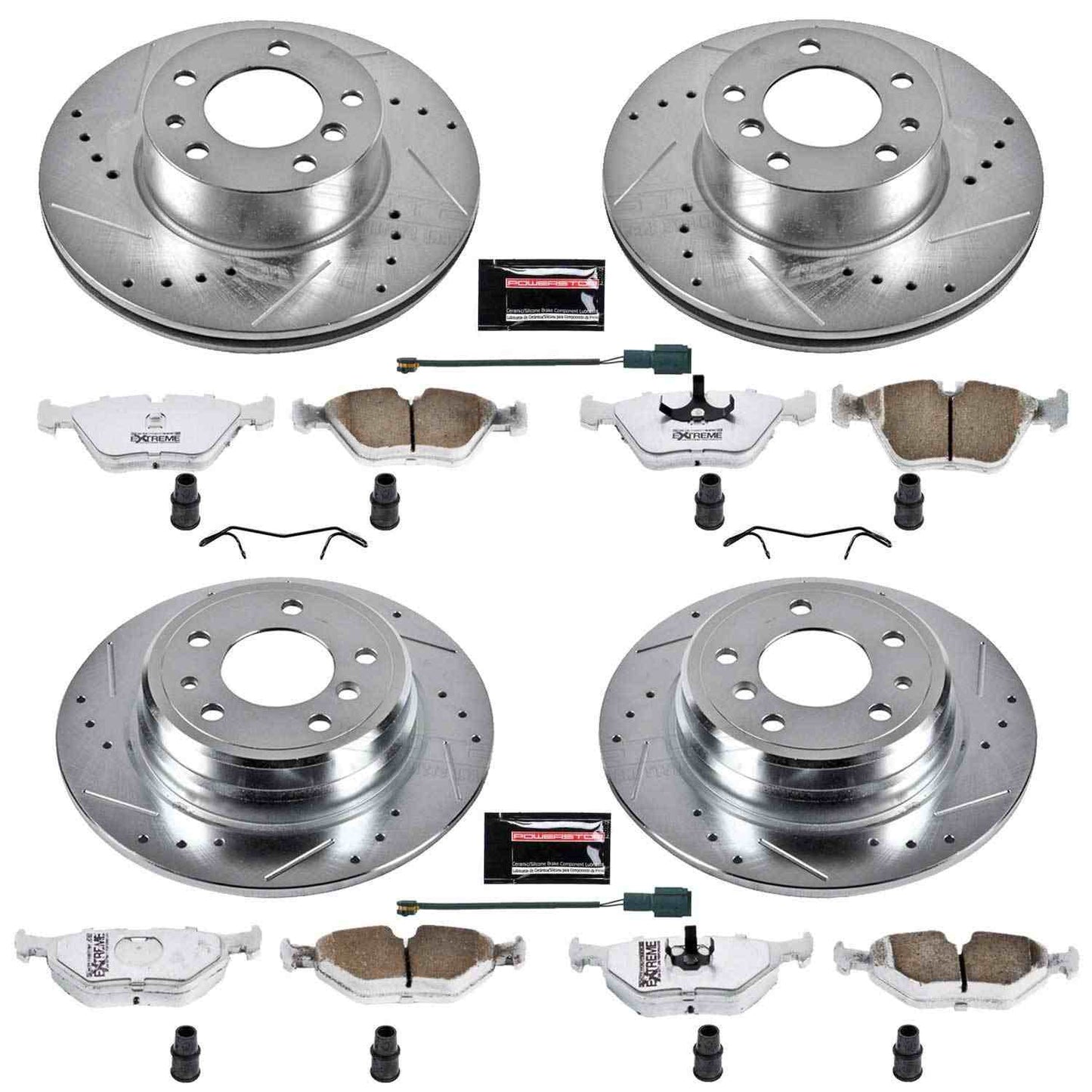 PowerStop Power Stop 90-95 BMW 525i Front & Rear Z26 Street Warrior Brake Kit K392-26