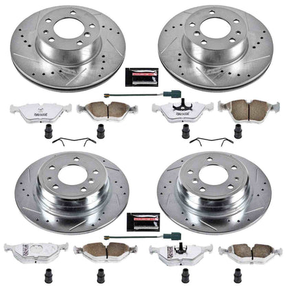 PowerStop Power Stop 90-95 BMW 525i Front & Rear Z26 Street Warrior Brake Kit K392-26