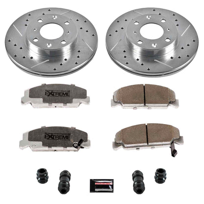 PowerStop Power Stop 88-89 Honda CRX Front Z26 Street Warrior Brake Kit K398-26