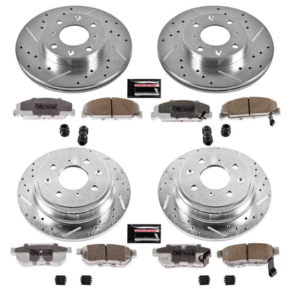 PowerStop Power Stop 1989 Honda CRX Front & Rear Z26 Street Warrior Brake Kit K399-26