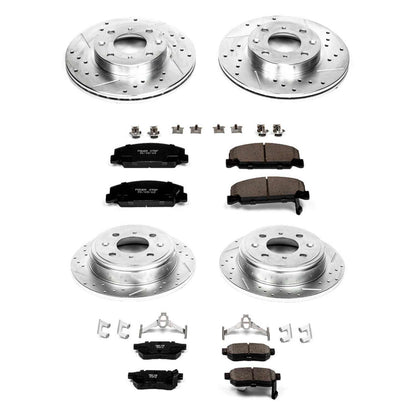 PowerStop Power Stop 1989 Honda CRX Front & Rear Z23 Evolution Sport Brake Kit K399