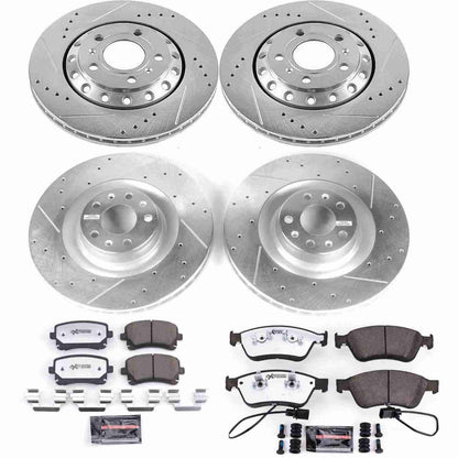 PowerStop Power Stop 03-10 Audi A8 Quattro Front & Rear Z26 Street Warrior Brake Kit K4008-26