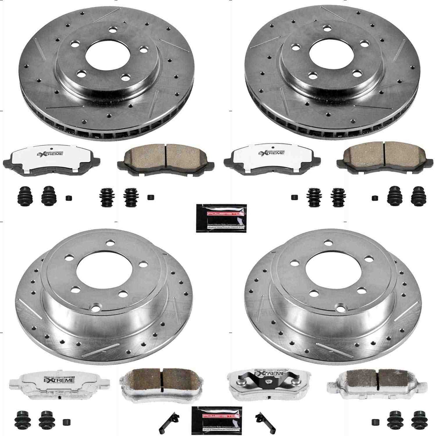 PowerStop Power Stop 08-17 Mitsubishi Lancer Front & Rear Z26 Street Warrior Brake Kit K4017-26