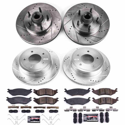 PowerStop Power Stop 04-06 Ford E-150 Front & Rear Z23 Evolution Sport Brake Kit K4021