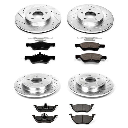 PowerStop Power Stop 05-07 Ford Escape Front & Rear Z23 Evolution Sport Brake Kit K4024