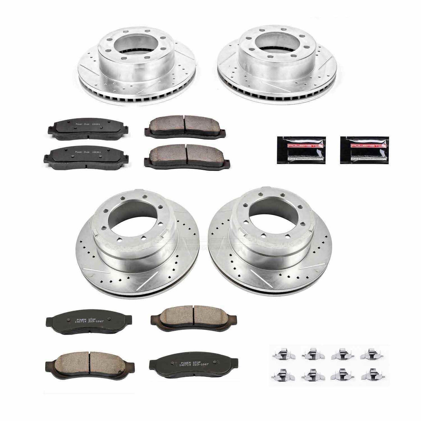 PowerStop Power Stop 05-10 Ford F-350 Super Duty Front & Rear Z23 Evolution Sport Brake Kit K4033