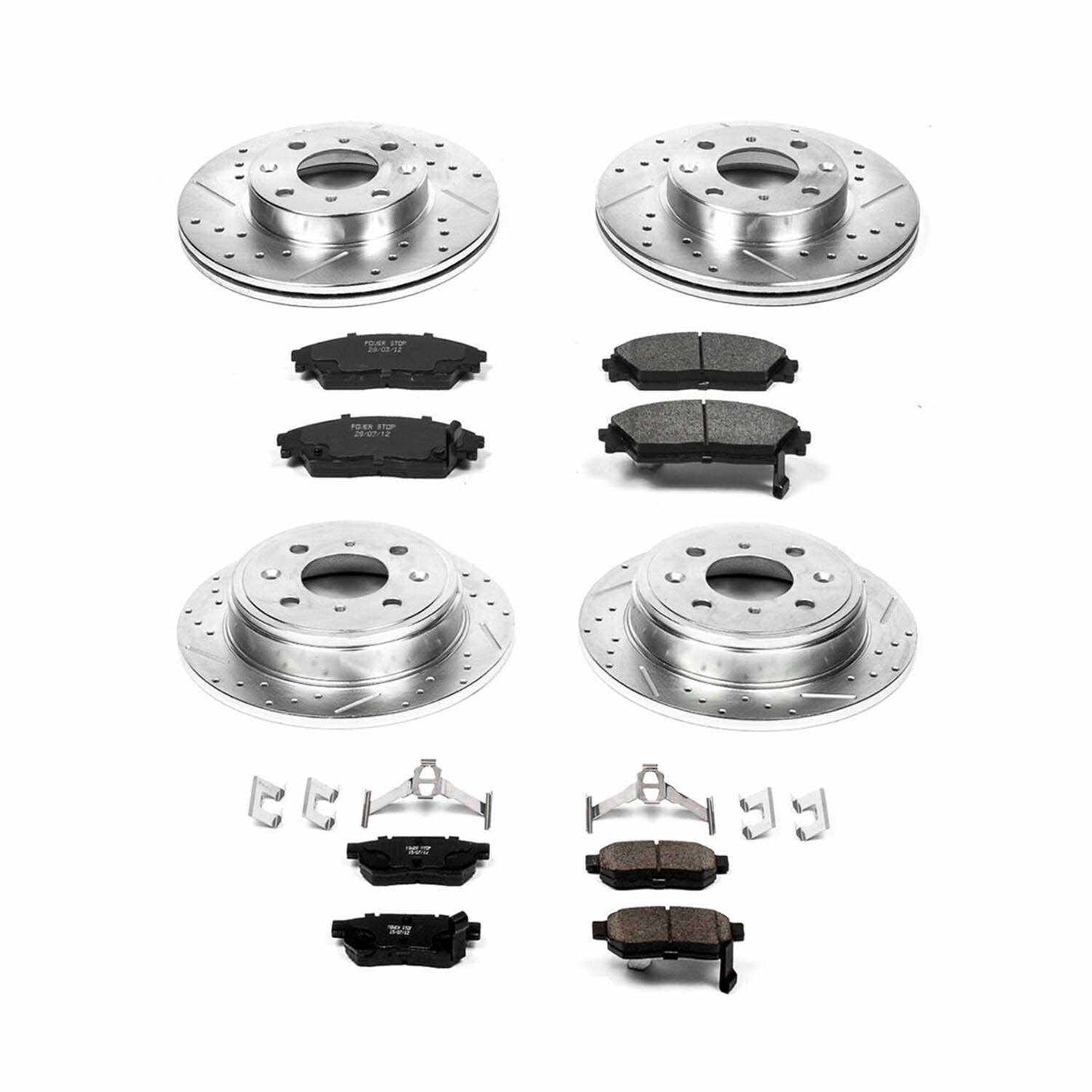 PowerStop Power Stop 90-91 Honda CRX Front & Rear Z23 Evolution Sport Brake Kit K403