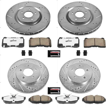 PowerStop Power Stop 07-11 Ford Mustang Front & Rear Z26 Street Warrior Brake Kit K4042-26