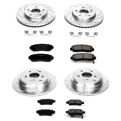 PowerStop Power Stop 05-10 Honda Odyssey Front & Rear Z23 Evolution Sport Brake Kit K4044