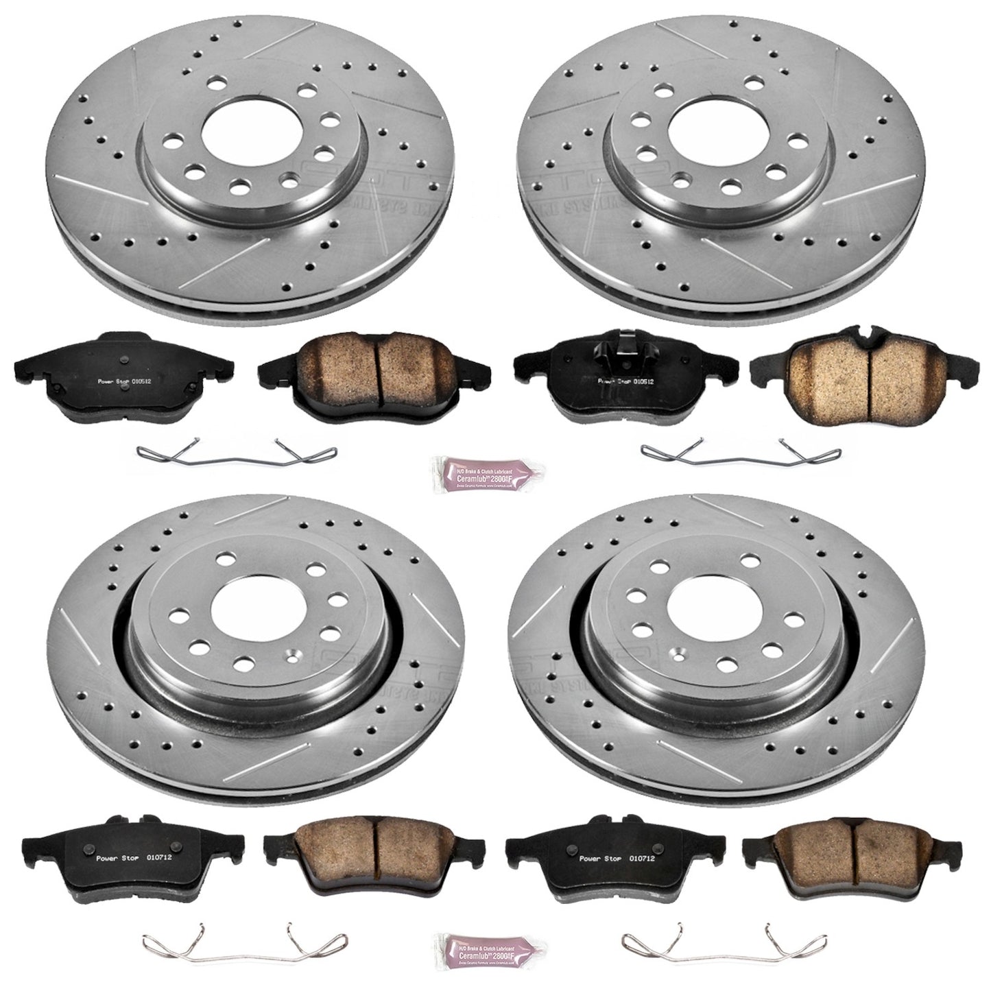 PowerStop Power Stop 06-07 Saab 9-3 Front & Rear Z23 Evolution Sport Brake Kit K4054