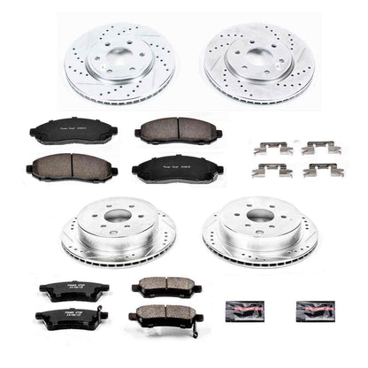 PowerStop Power Stop 05-18 Nissan Frontier Front & Rear Z23 Evolution Sport Brake Kit K4063