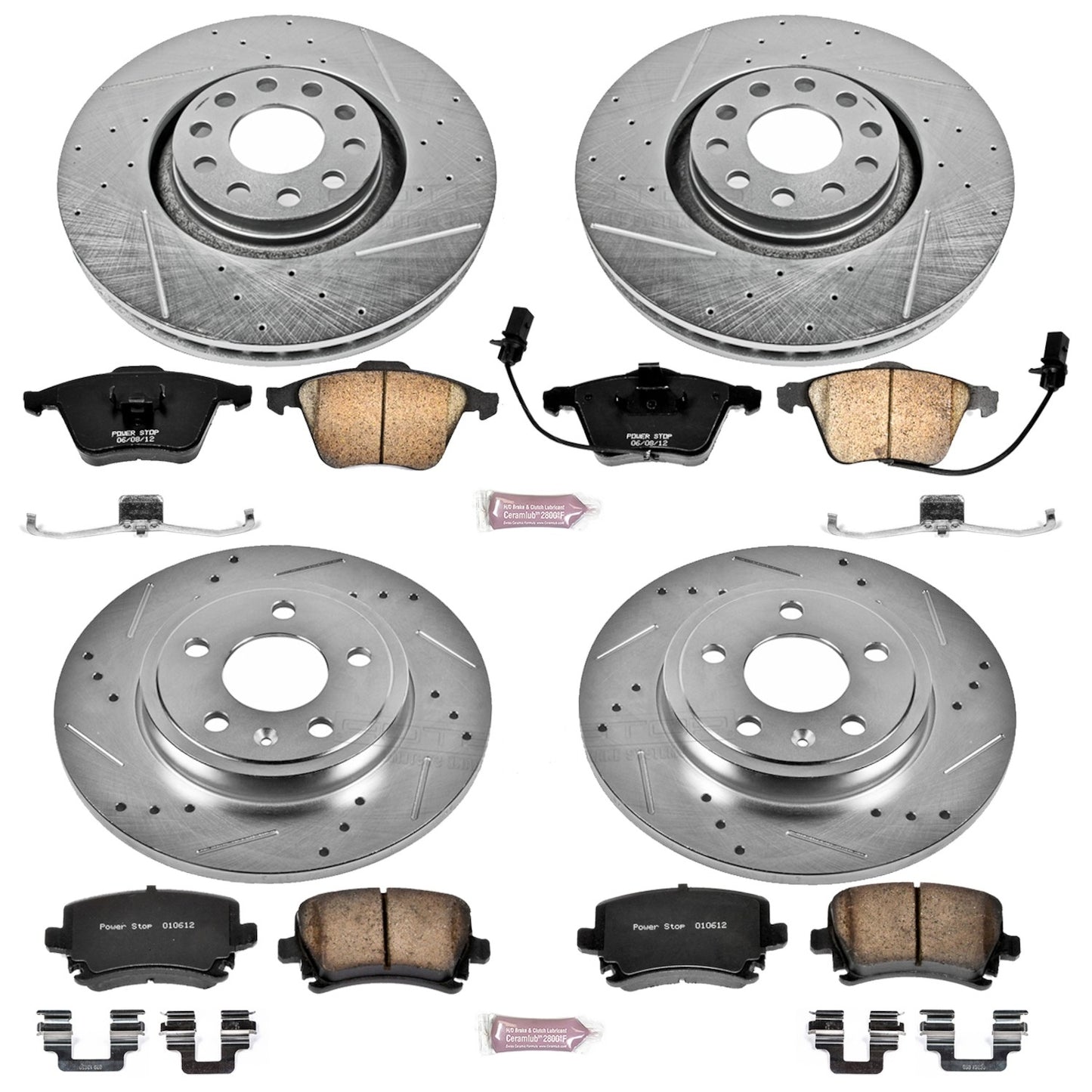 PowerStop Power Stop 05-09 Audi A4 Front & Rear Z23 Evolution Sport Brake Kit K4065