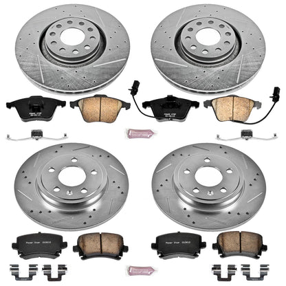 PowerStop Power Stop 05-09 Audi A4 Front & Rear Z23 Evolution Sport Brake Kit K4065
