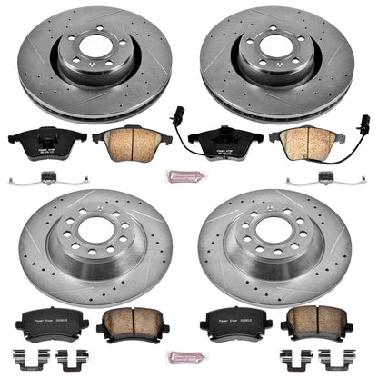 PowerStop Power Stop 05-11 Audi A6 Front & Rear Z23 Evolution Sport Brake Kit K4066