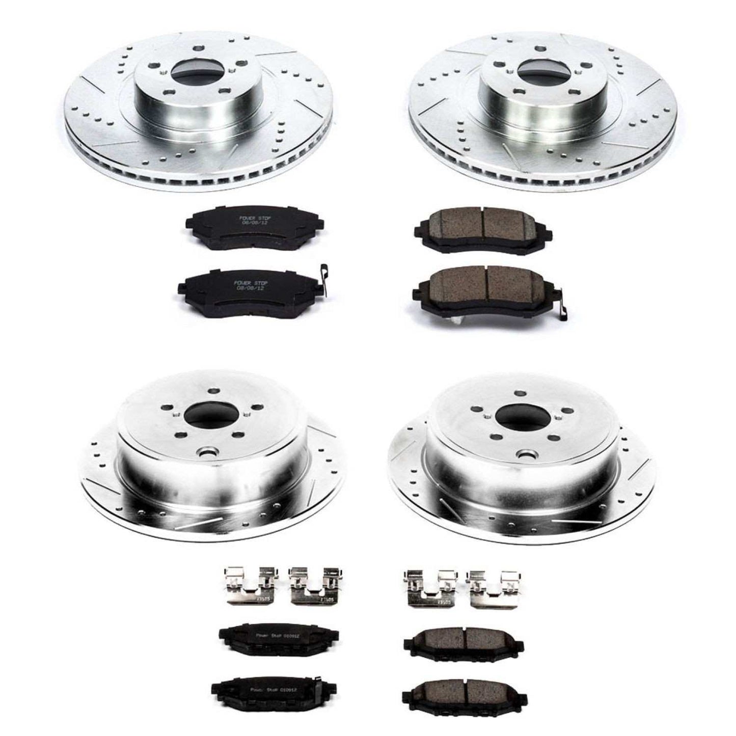 PowerStop Power Stop 09-10 Subaru Forester Front & Rear Z23 Evolution Sport Brake Kit K4077