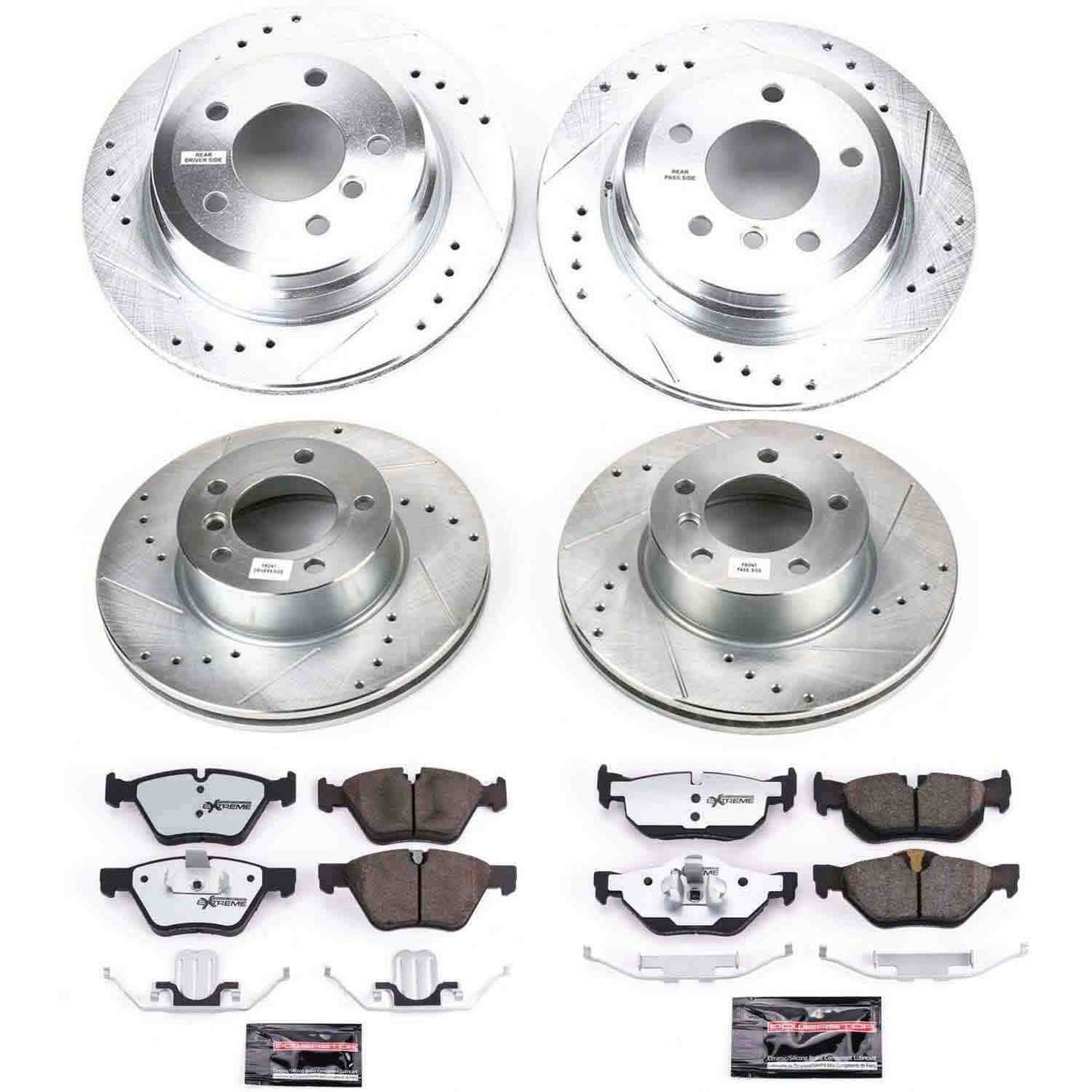 PowerStop Power Stop 2007 BMW 328xi Front & Rear Z26 Street Warrior Brake Kit K4102-26