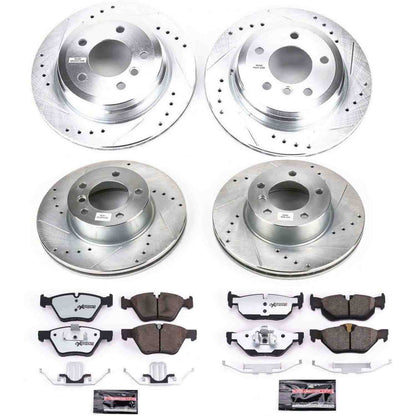 PowerStop Power Stop 2007 BMW 328xi Front & Rear Z26 Street Warrior Brake Kit K4102-26