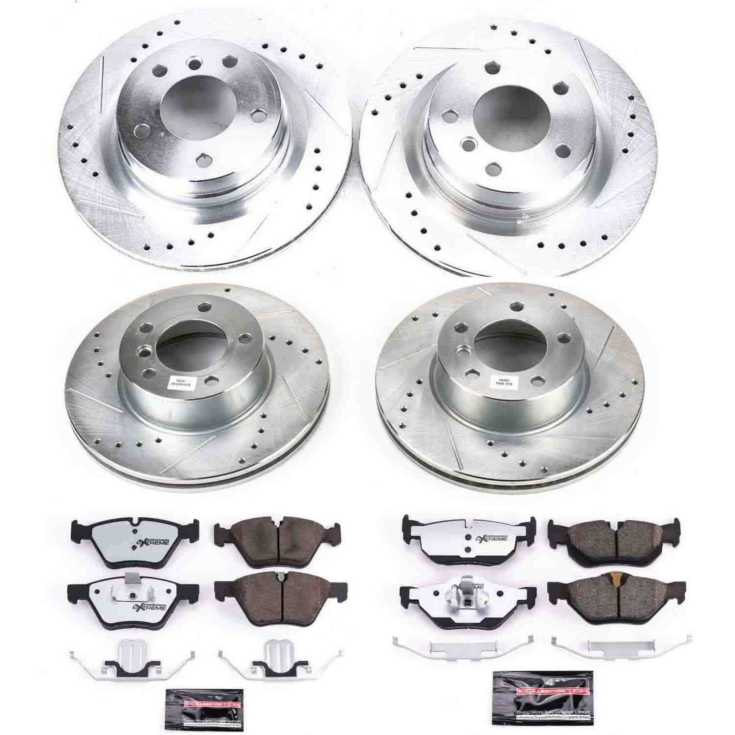 PowerStop Power Stop 2007 BMW 328i Front & Rear Z26 Street Warrior Brake Kit K4106-26