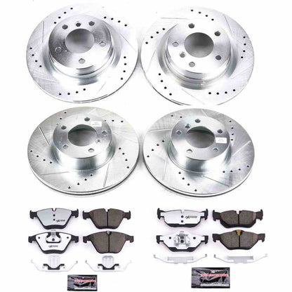 PowerStop Power Stop 08-10 BMW 328i Front & Rear Z26 Street Warrior Brake Kit K4107-26