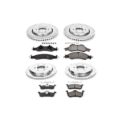 PowerStop Power Stop 07-09 Ford Expedition Front & Rear Z23 Evolution Sport Brake Kit K4109