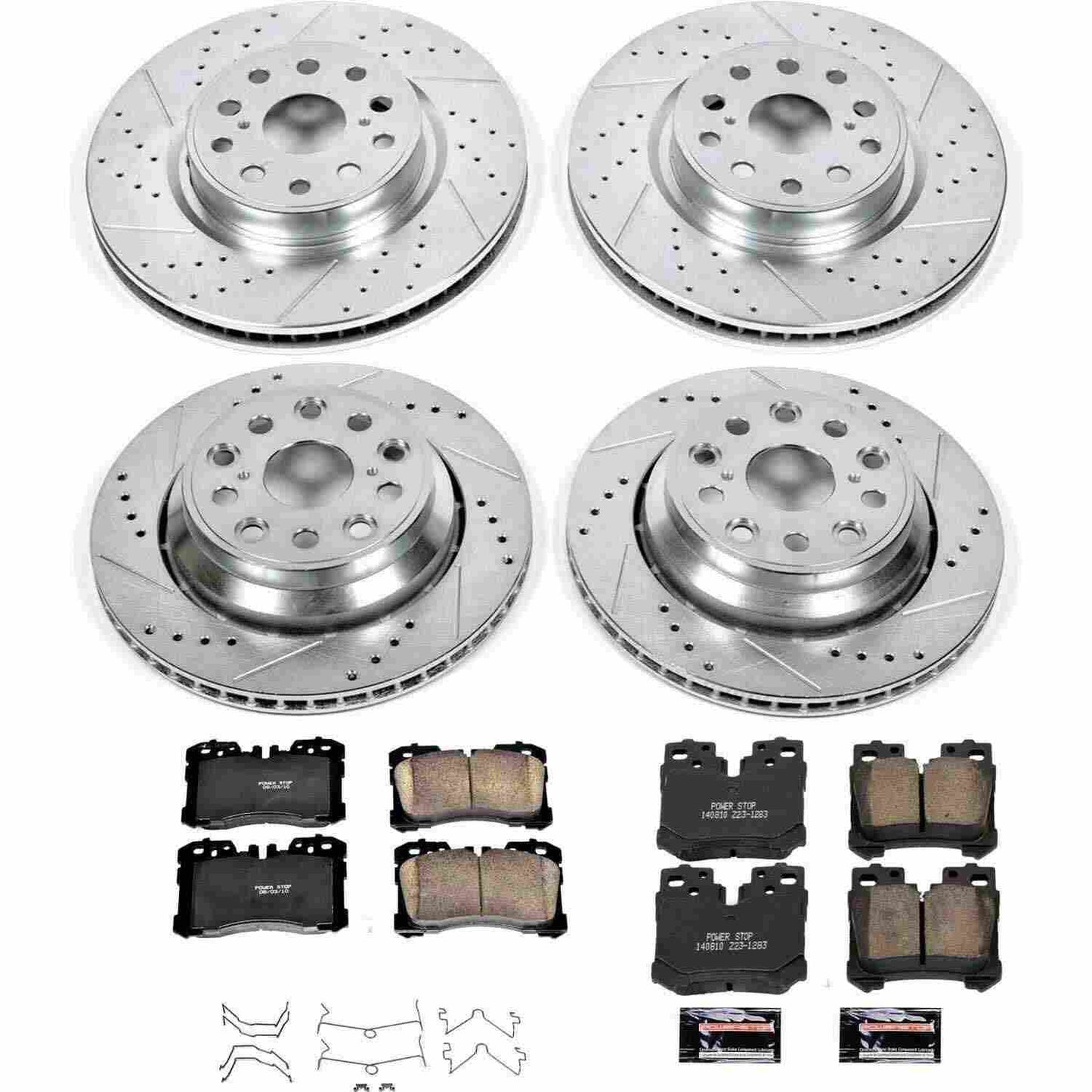 PowerStop Power Stop 07-09 Lexus LS460 Front & Rear Z23 Evolution Sport Brake Kit K4111