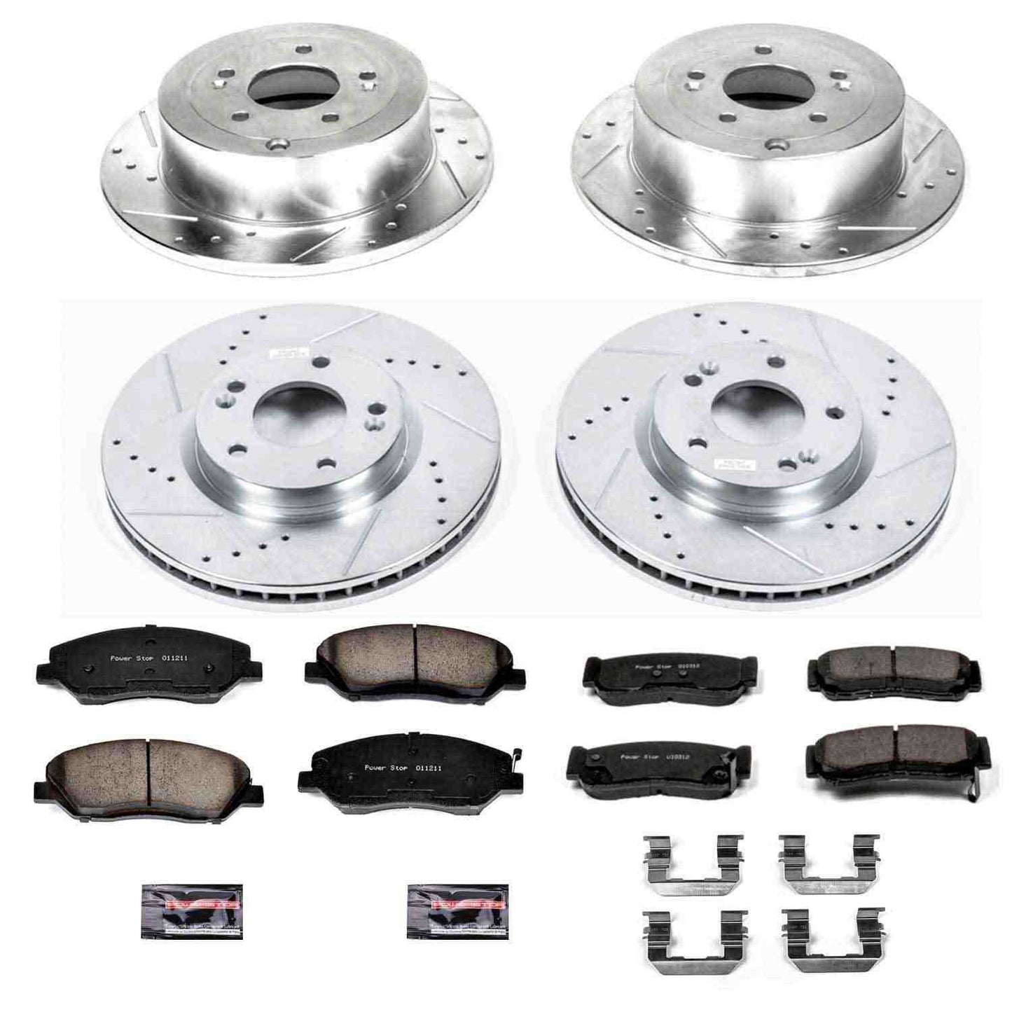 PowerStop Power Stop 07-09 Hyundai Santa Fe Front & Rear Z23 Evolution Sport Brake Kit K4116