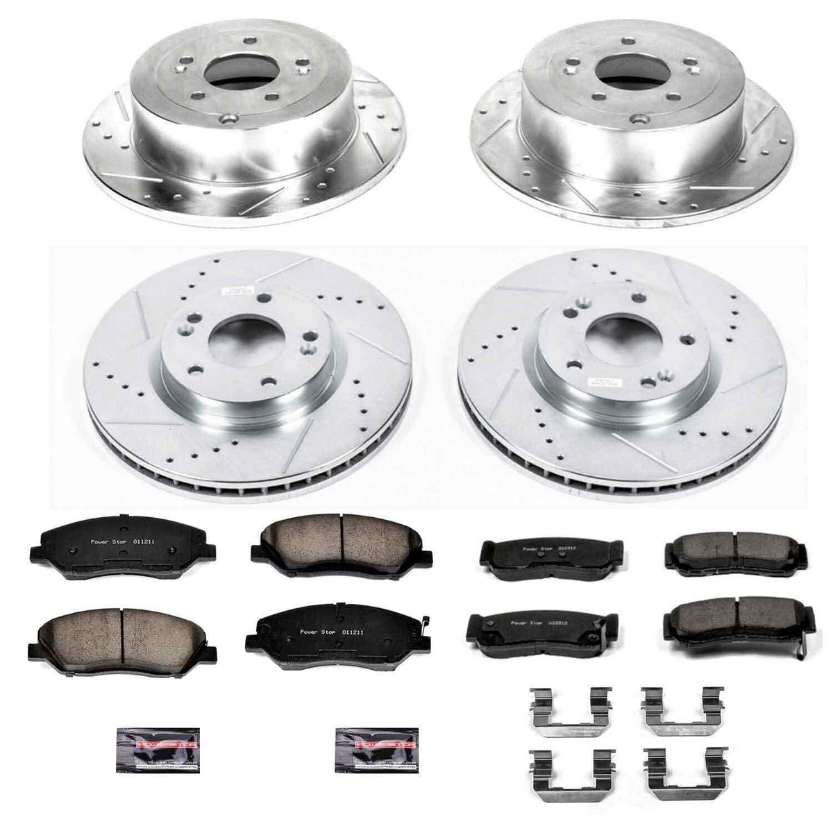 PowerStop Power Stop 07-09 Hyundai Santa Fe Front & Rear Z23 Evolution Sport Brake Kit K4116