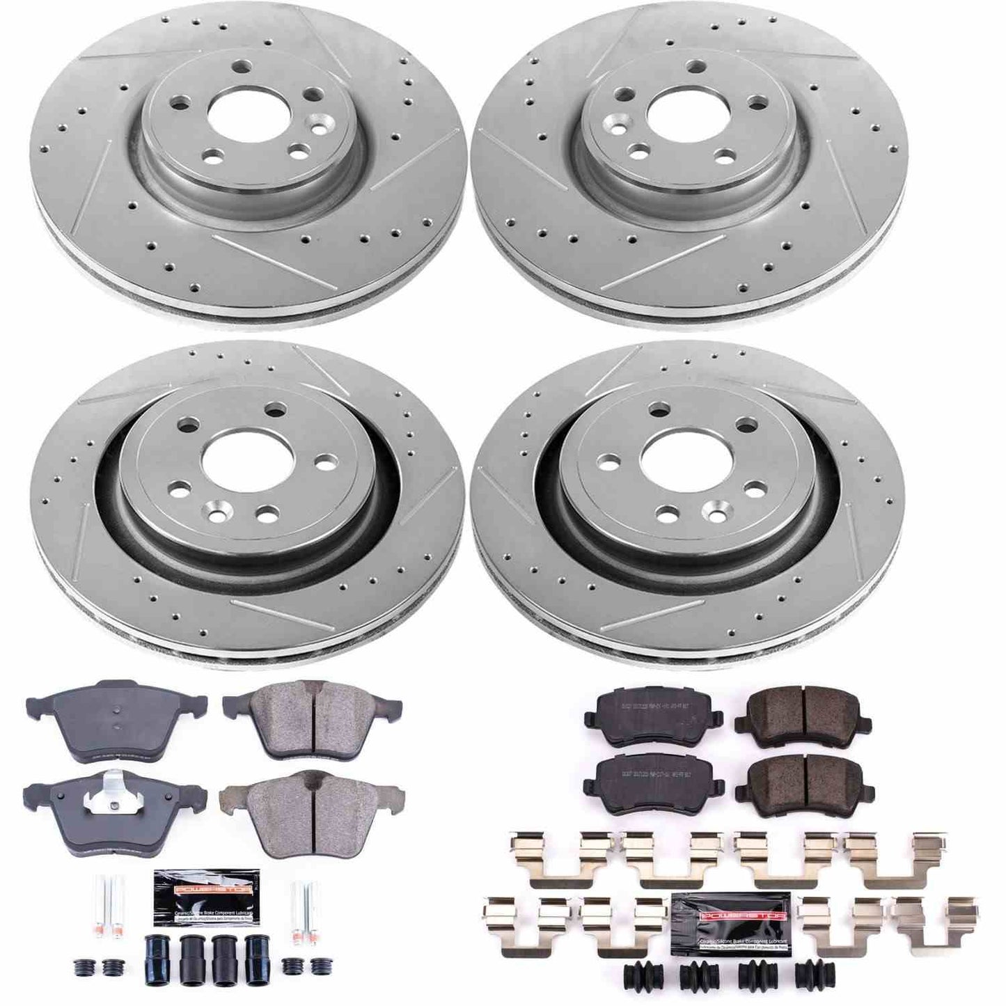 PowerStop Power Stop 15-18 Volvo S60 Front & Rear Z23 Evolution Sport Brake Kit K4118