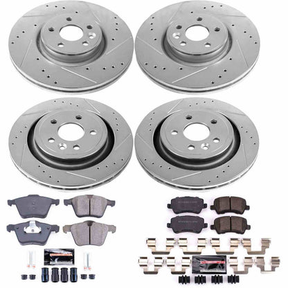 PowerStop Power Stop 15-18 Volvo S60 Front & Rear Z23 Evolution Sport Brake Kit K4118