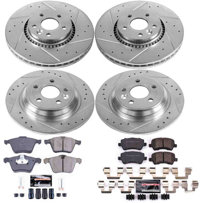 PowerStop Power Stop 17-18 Volvo S60 Front & Rear Z23 Evolution Sport Brake Kit K4121