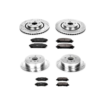 PowerStop Power Stop 08-13 Toyota Highlander Front & Rear Z23 Evolution Sport Brake Kit K4129