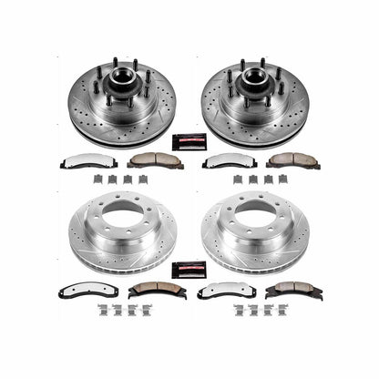 PowerStop Power Stop 08-14 Ford E-150 Front & Rear Z36 Truck & Tow Brake Kit K4131-36