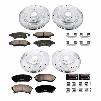 PowerStop Power Stop 08-14 Cadillac CTS Front & Rear Z23 Evolution Sport Brake Kit K4135