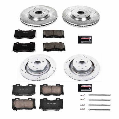 PowerStop Power Stop 08-13 Infiniti G37 Front & Rear Z23 Evolution Sport Brake Kit K4138