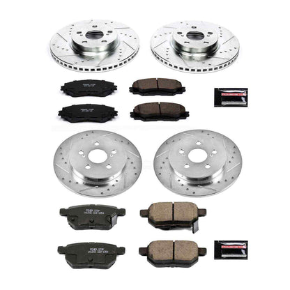PowerStop Power Stop 09-10 Pontiac Vibe Front & Rear Z23 Evolution Sport Brake Kit K4140