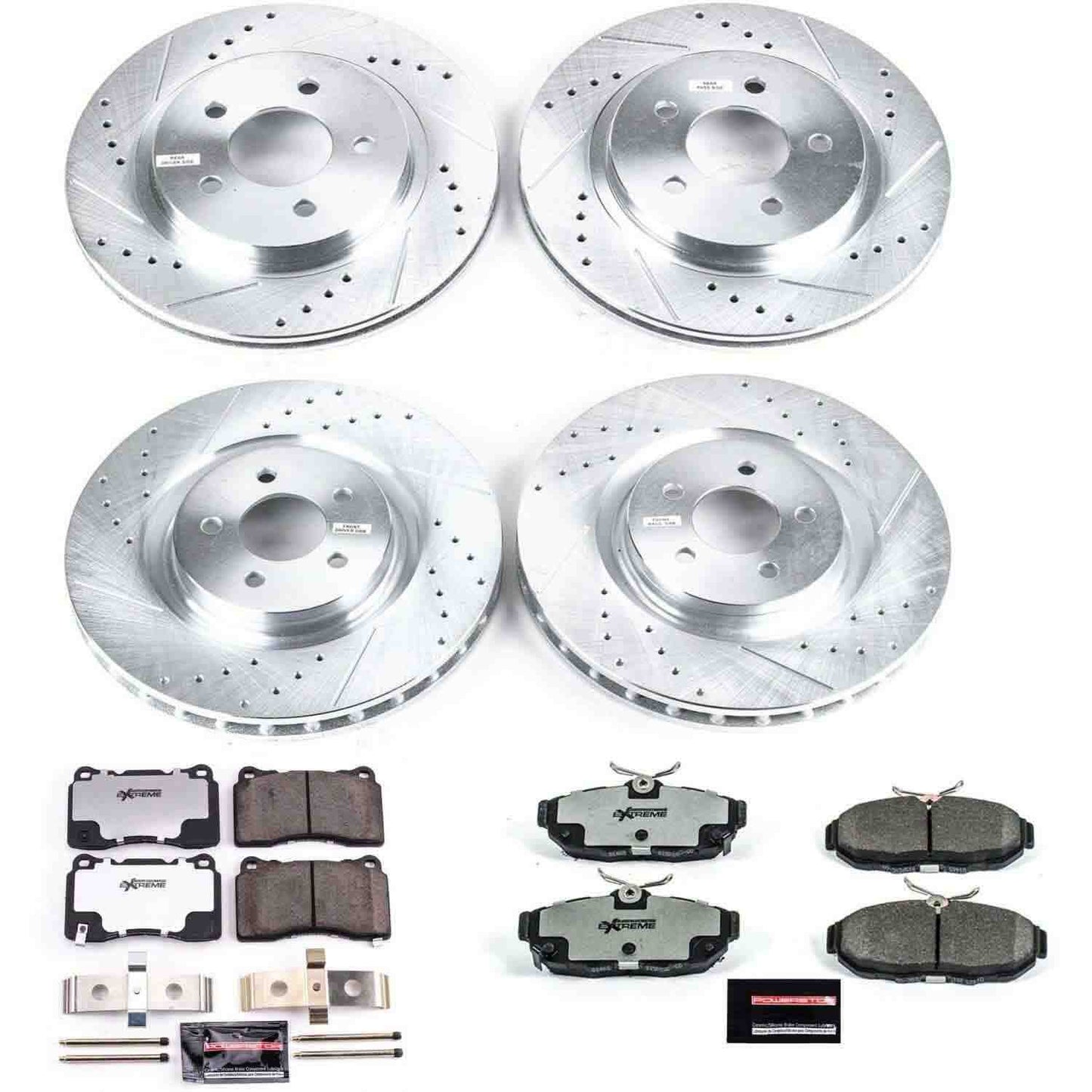 PowerStop Power Stop 11-14 Ford Mustang Front & Rear Z26 Street Warrior Brake Kit K4148-26