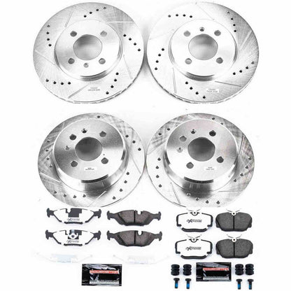 PowerStop Power Stop 91-92 BMW 318i Front & Rear Z26 Street Warrior Brake Kit K4167-26