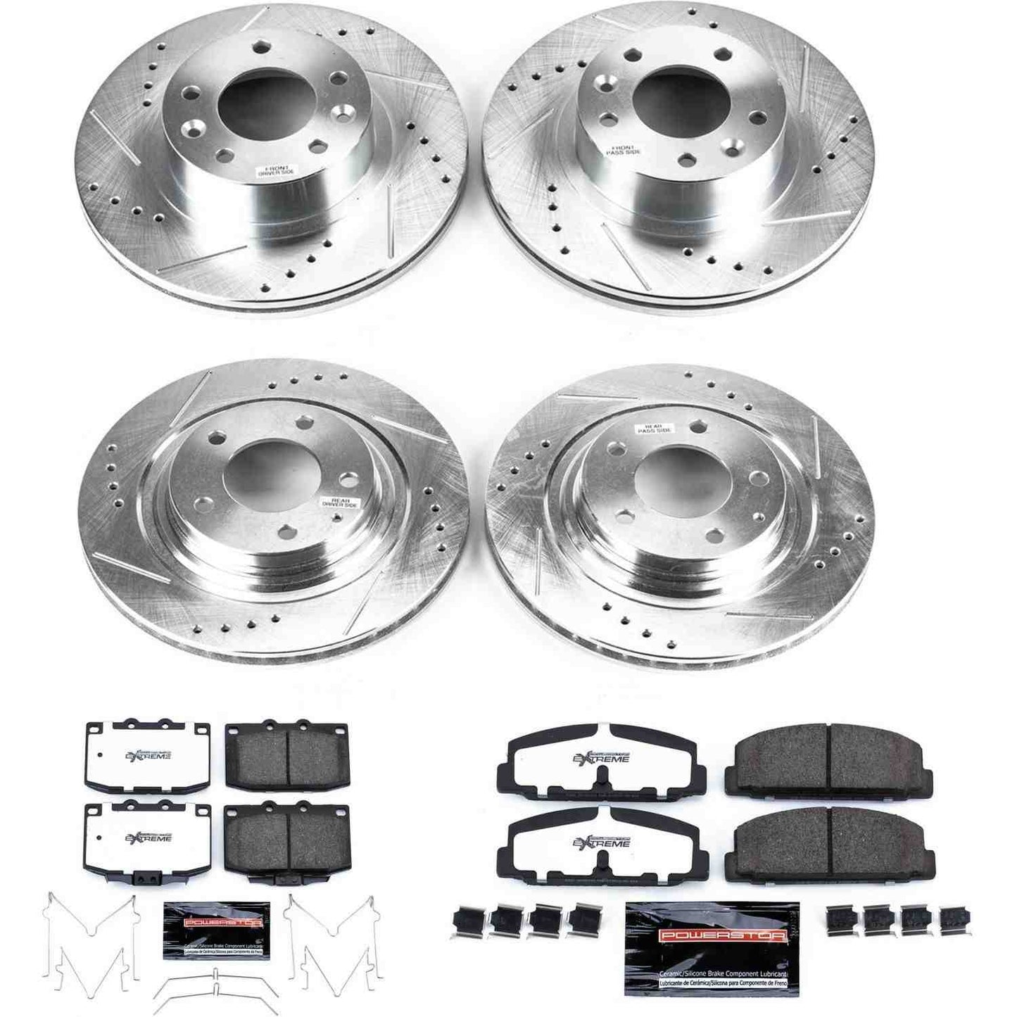 PowerStop Power Stop 93-95 Mazda RX-7 Front & Rear Z26 Street Warrior Brake Kit K4186-26