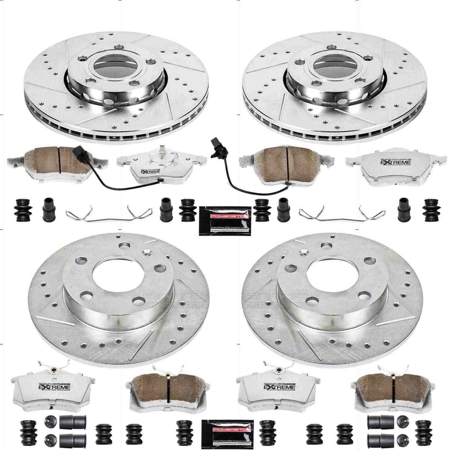 PowerStop Power Stop 05-06 Audi A4 Front & Rear Z26 Street Warrior Brake Kit K4196-26