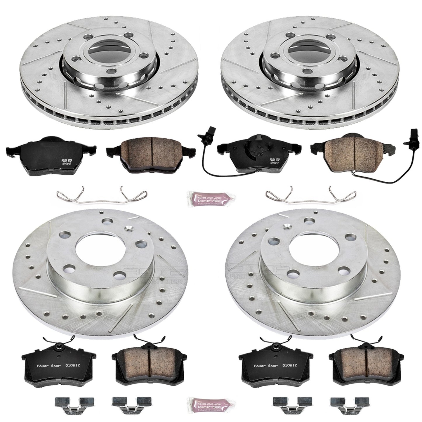 PowerStop Power Stop 05-06 Audi A4 Front & Rear Z23 Evolution Sport Brake Kit K4196