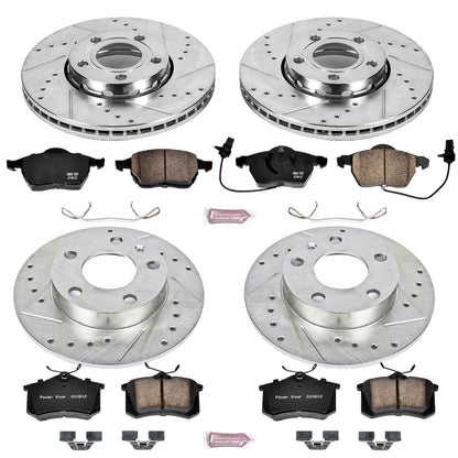 PowerStop Power Stop 05-06 Audi A4 Front & Rear Z23 Evolution Sport Brake Kit K4196