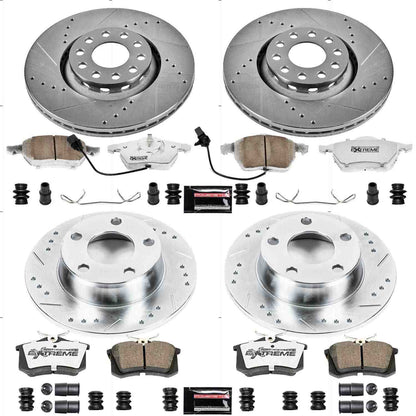 PowerStop Power Stop 99-04 Audi A6 Quattro Front & Rear Z26 Street Warrior Brake Kit K4197-26