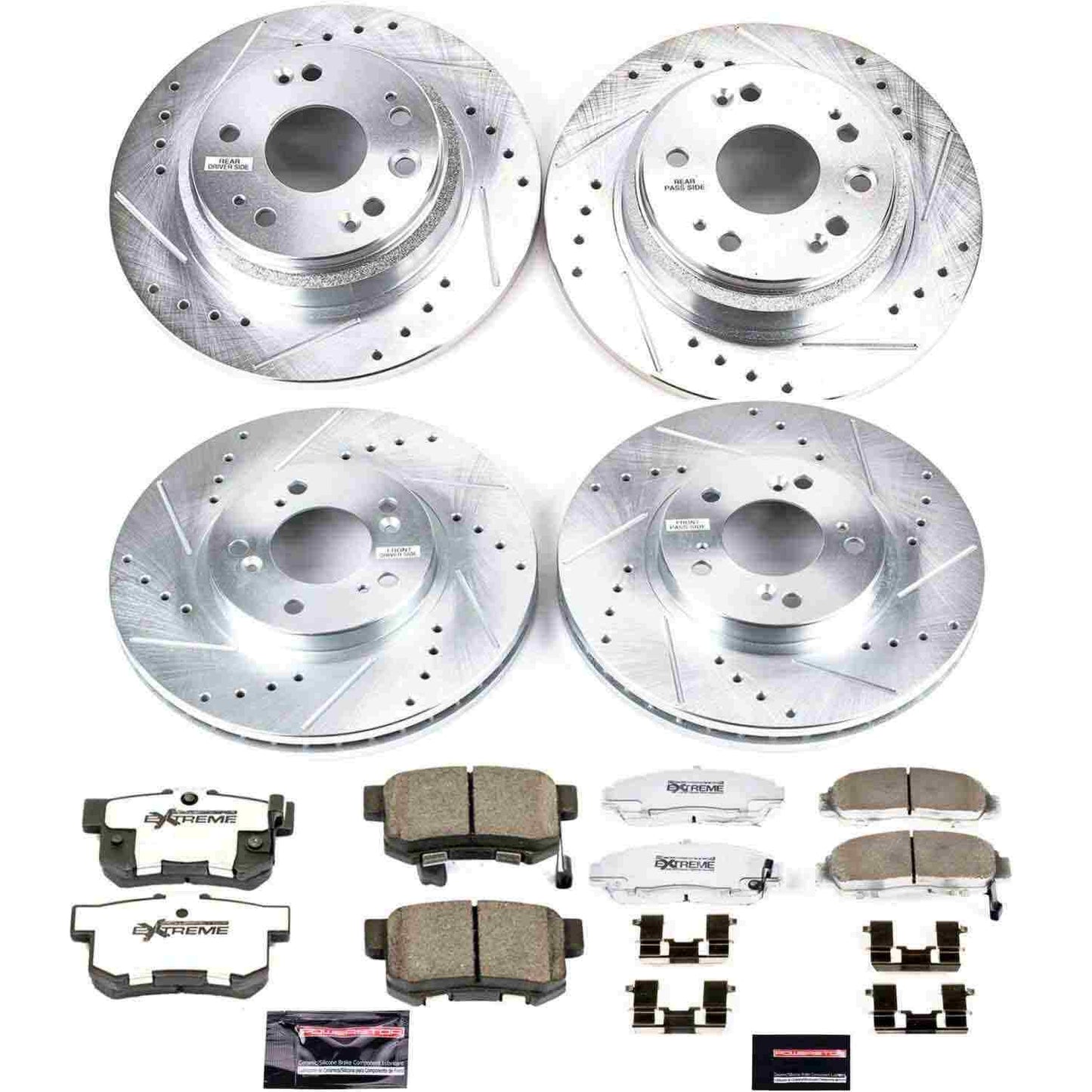 PowerStop Power Stop 02-04 Acura RL Front & Rear Z26 Street Warrior Brake Kit K4271-26