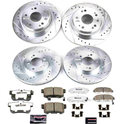 PowerStop Power Stop 02-04 Acura RL Front & Rear Z26 Street Warrior Brake Kit K4271-26