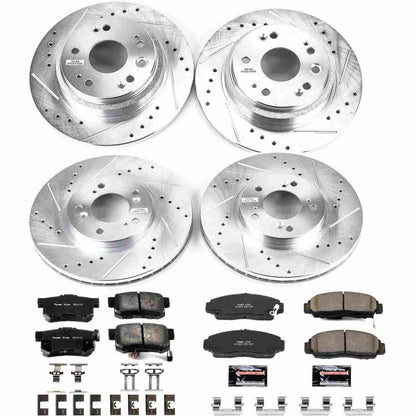 PowerStop Power Stop 02-04 Acura RL Front & Rear Z23 Evolution Sport Brake Kit K4271