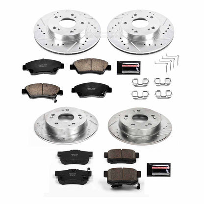 PowerStop Power Stop 09-11 Honda Civic Front & Rear Z23 Evolution Sport Brake Kit K4276