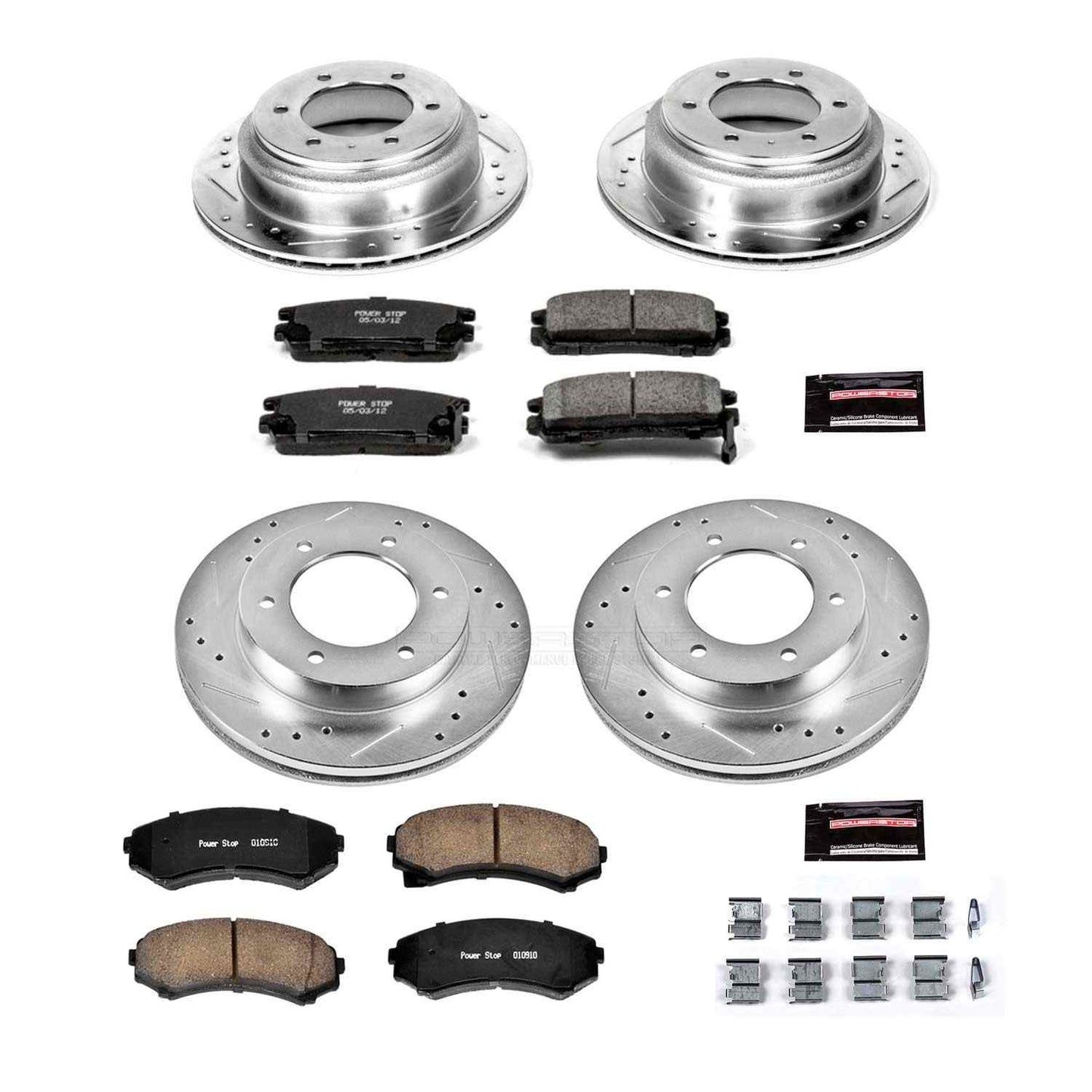 PowerStop Power Stop 2002 Honda Passport Front & Rear Z23 Evolution Sport Brake Kit K4311