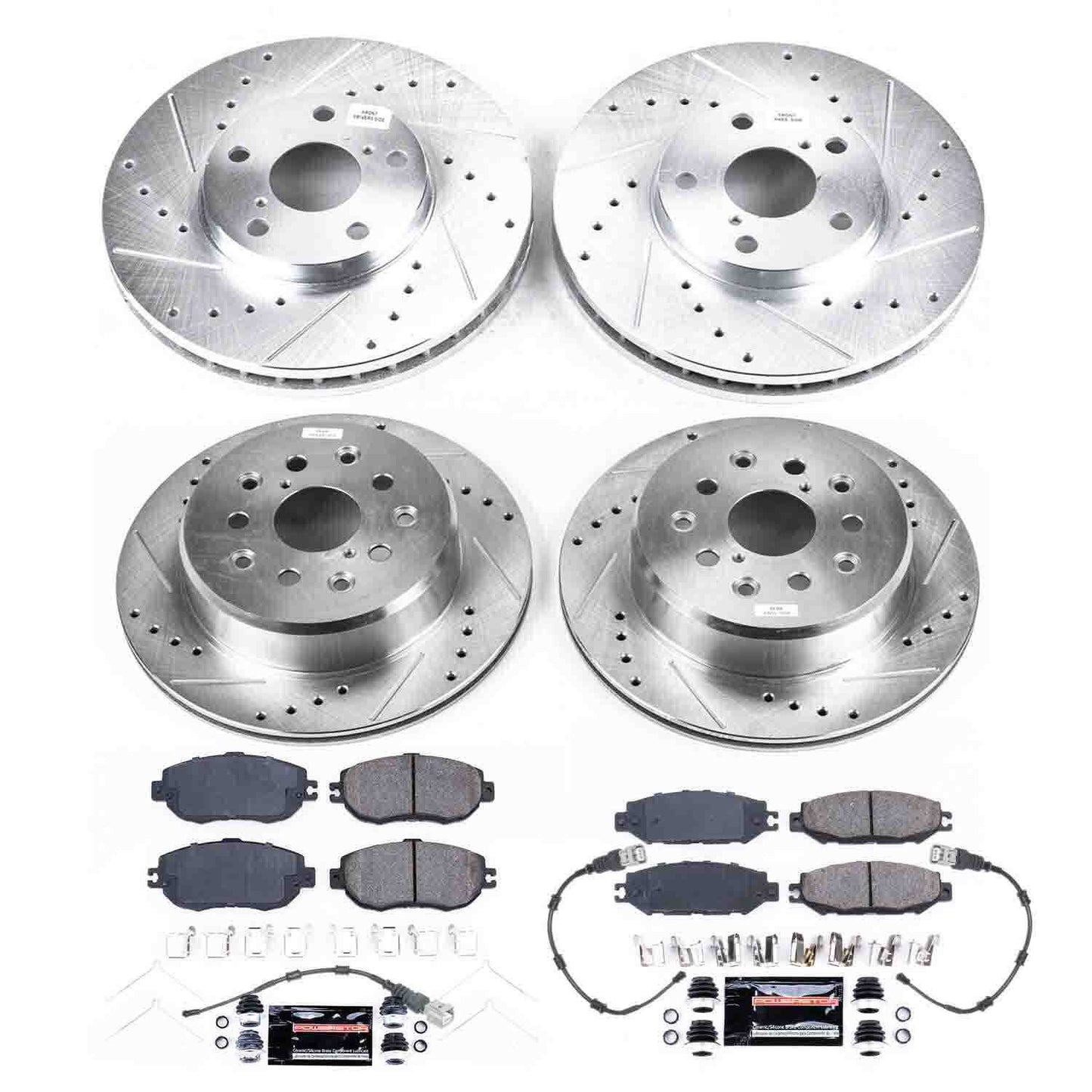 PowerStop Power Stop 93-94 Lexus LS400 Front & Rear Z23 Evolution Sport Brake Kit K4335