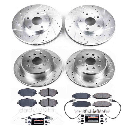 PowerStop Power Stop 93-94 Lexus LS400 Front & Rear Z23 Evolution Sport Brake Kit K4335